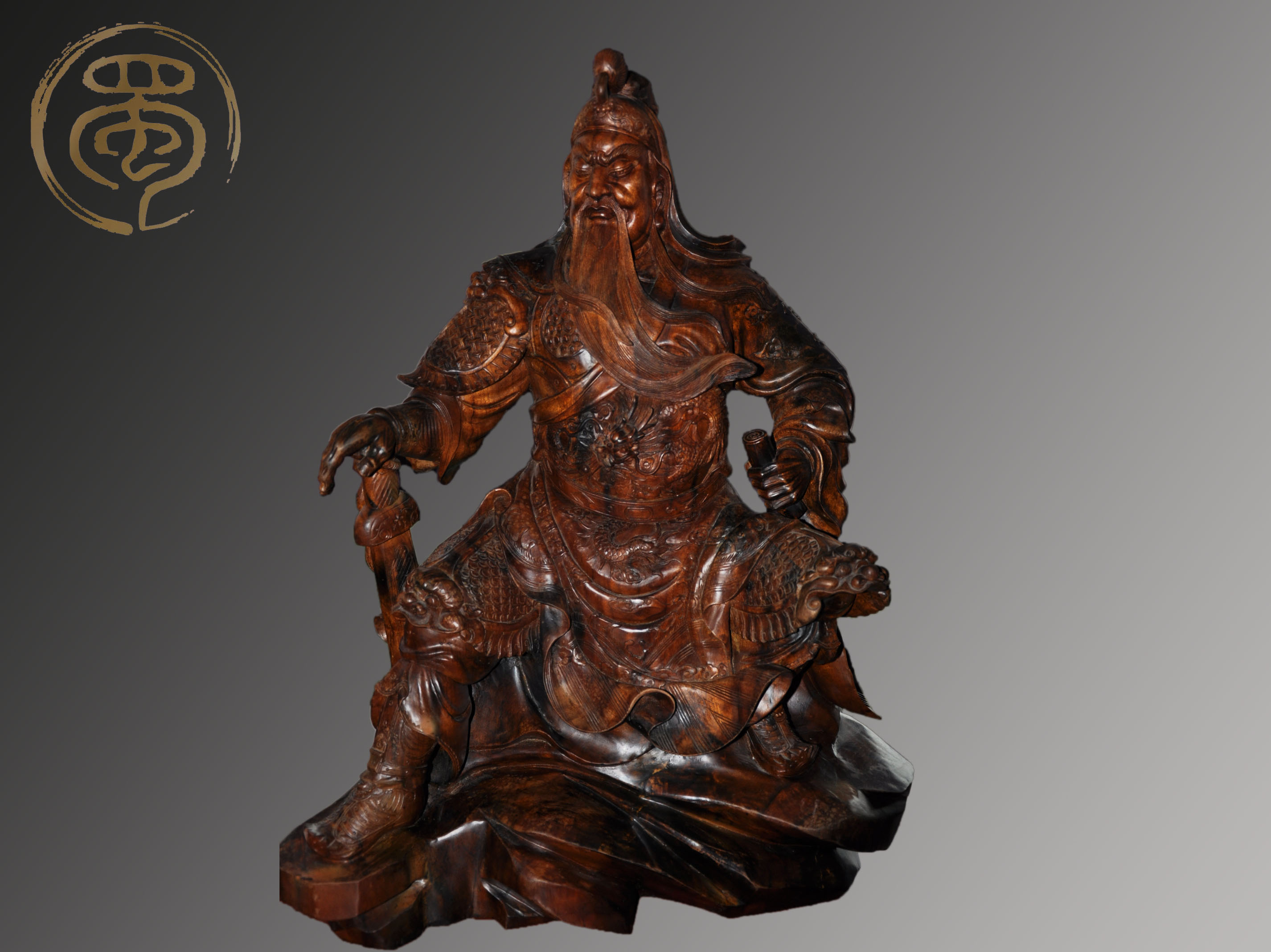 烏木金絲楠關公