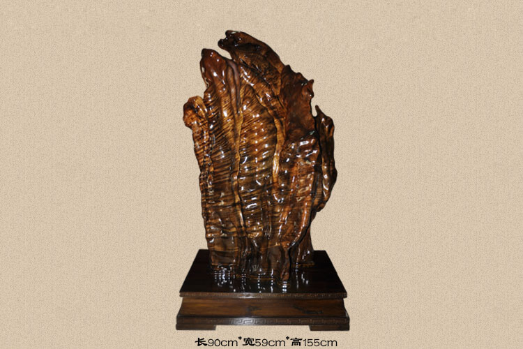烏木金絲楠自己擺件——一帆風順201461-6