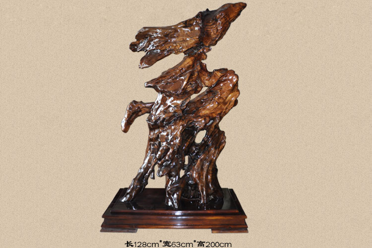 四川陰沉木金絲楠根雕——鷹