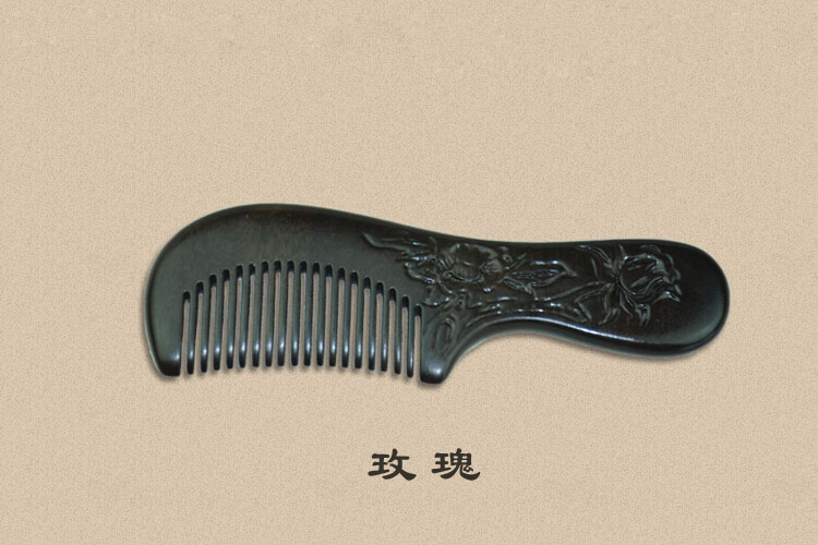 烏木梳子——玫瑰